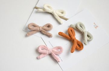 Knitted bow