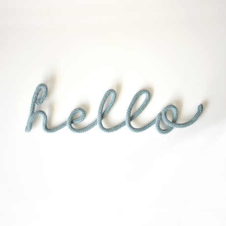 Knitted word | hello  