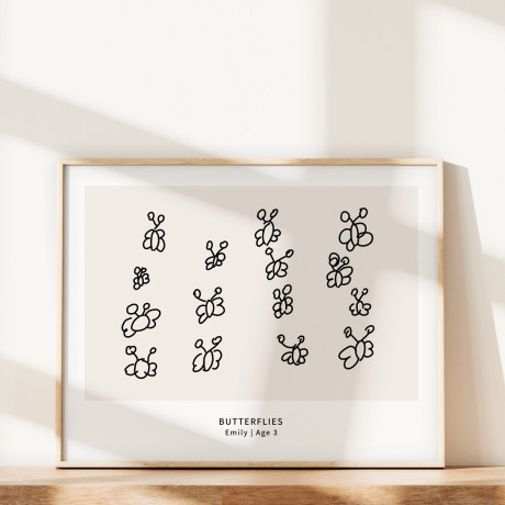 Prints from kids' drawings