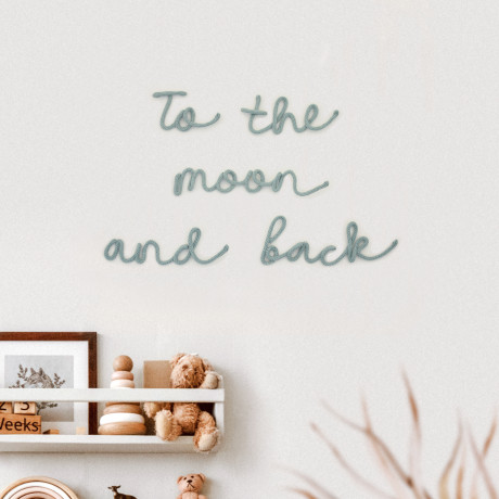 משפט השראה לחדר ילדים | To the moon and back 