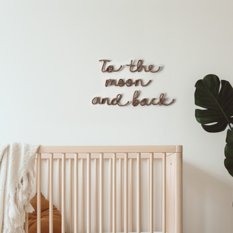 Knitted sign | To the moon and back