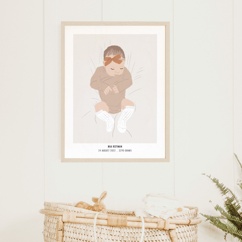 Custom birth print