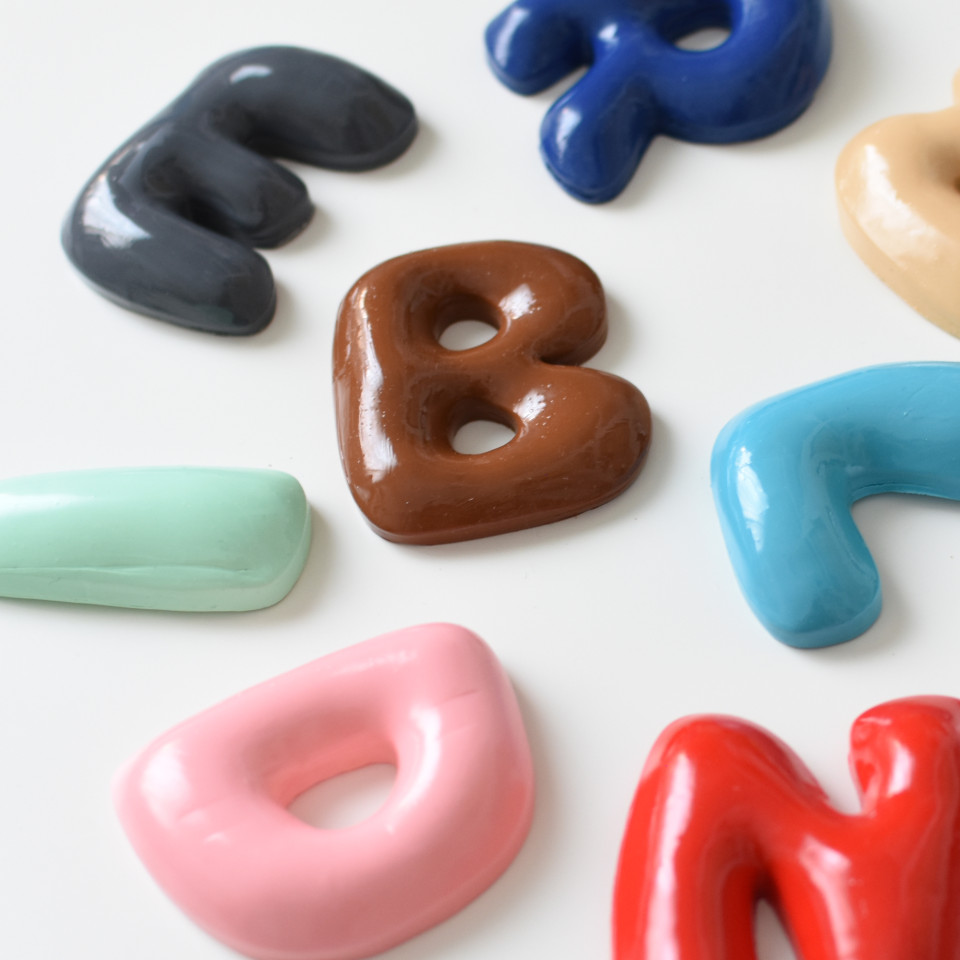 One custom bubble letter