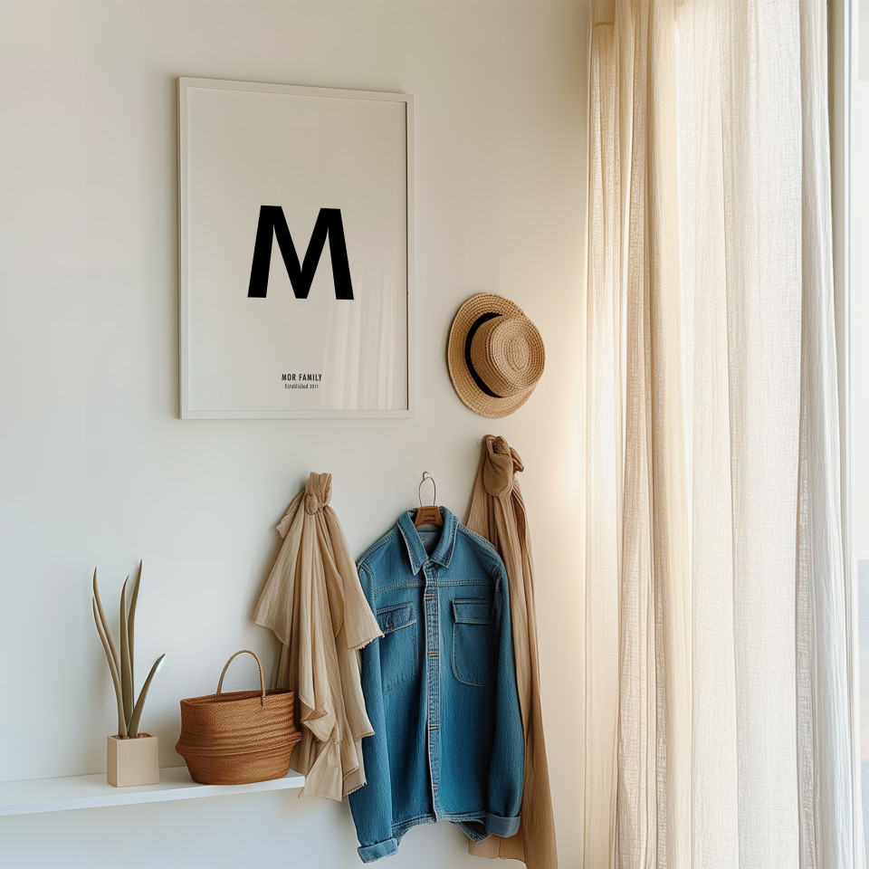 Wall art print | Family name initial