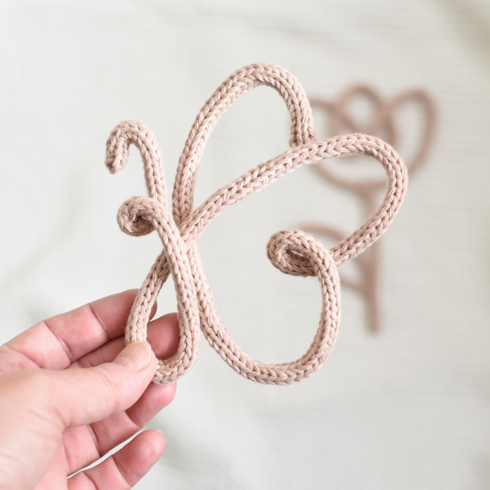 Knitted butterfly & flower