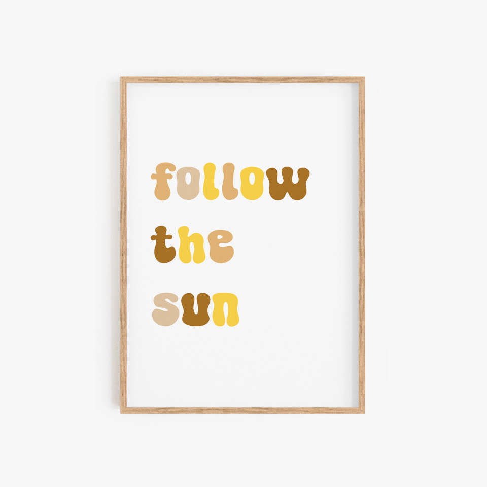 Kids wall art | Follow the sun 