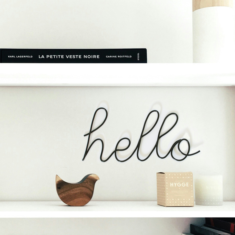 מילה מחוט מכופף | hello 