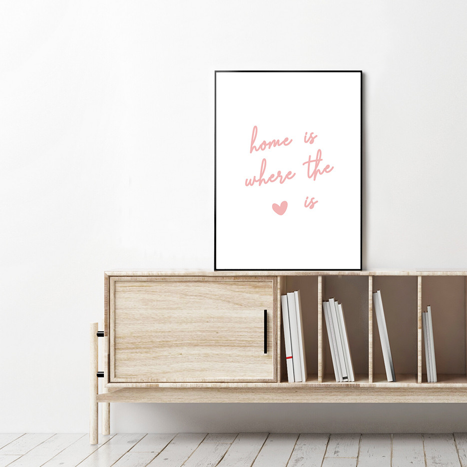 Wall art print | home is where the heart is 
