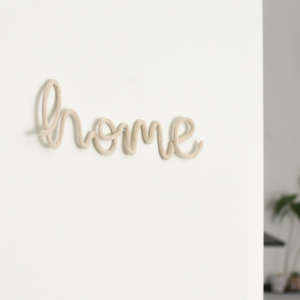 Knitted word | home