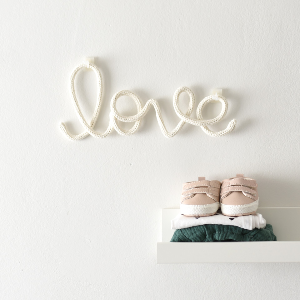 Knitted word | love