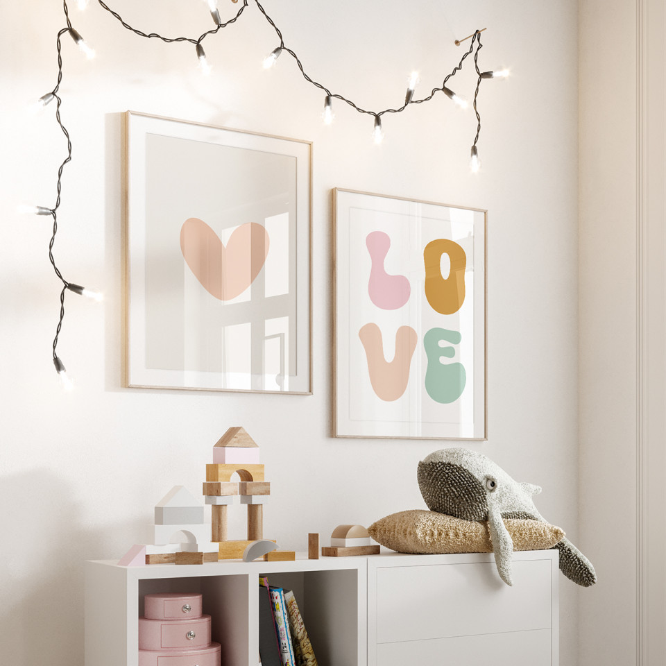 Kids room print set of 2 | Sun