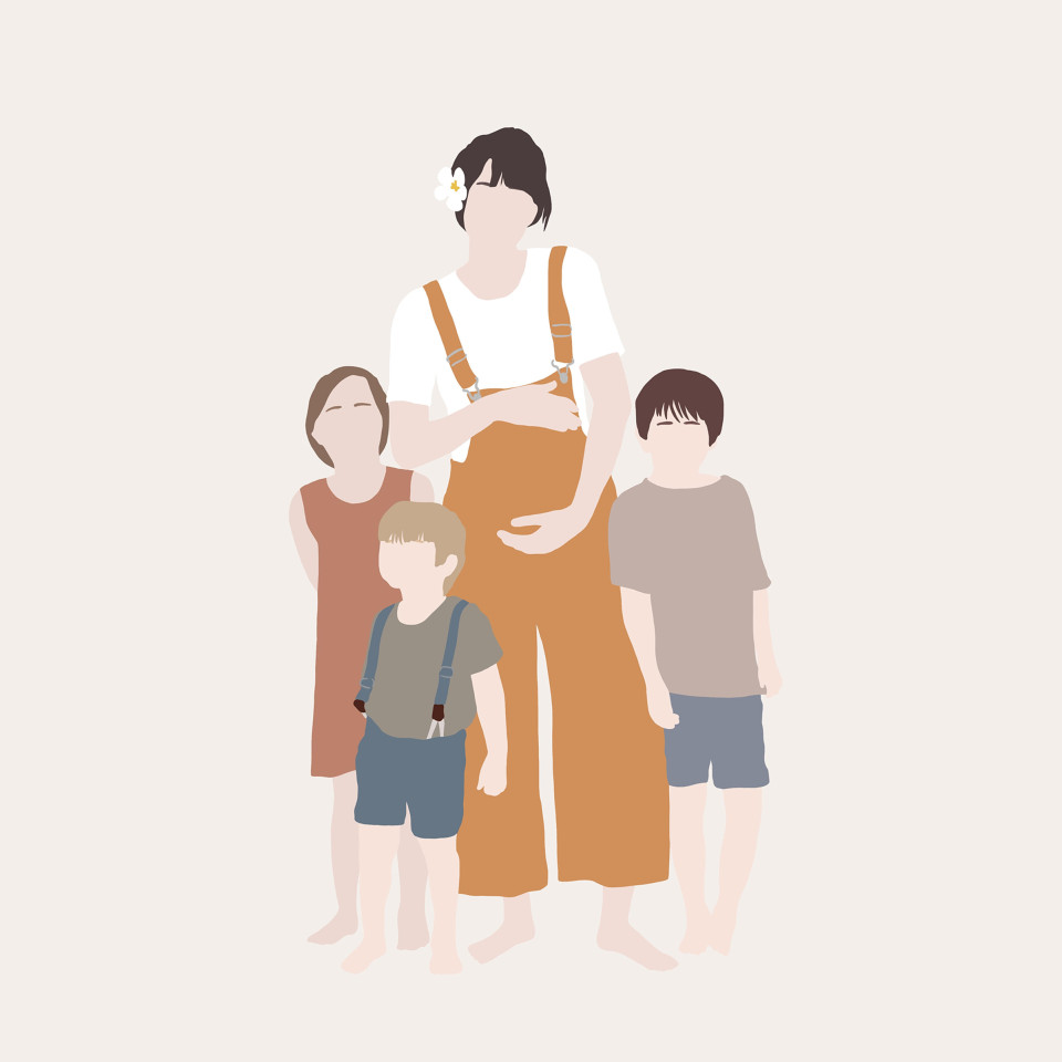 Custom minimalist portrait | 1-12 characters