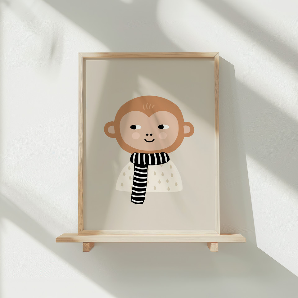 Kids wall art | Monkey