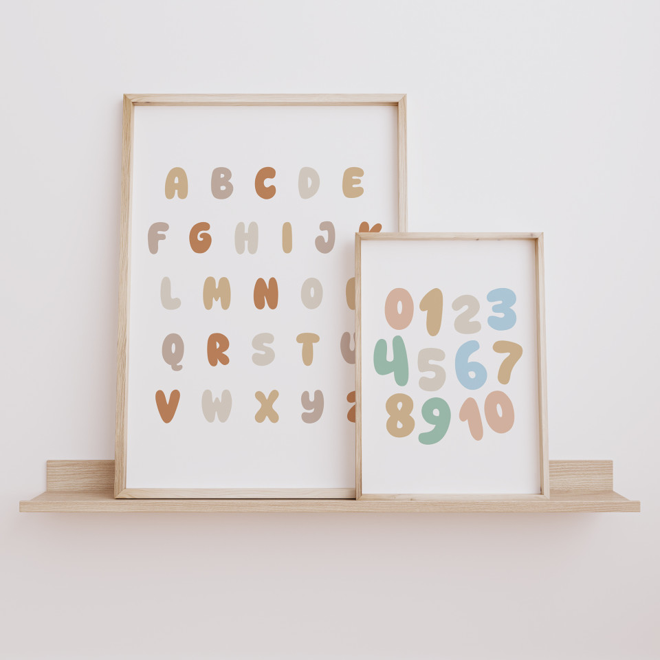 Educational print set | Alphabet & numbers