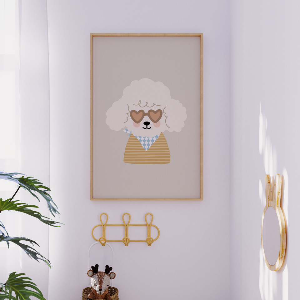 Kids wall art | Poodle 