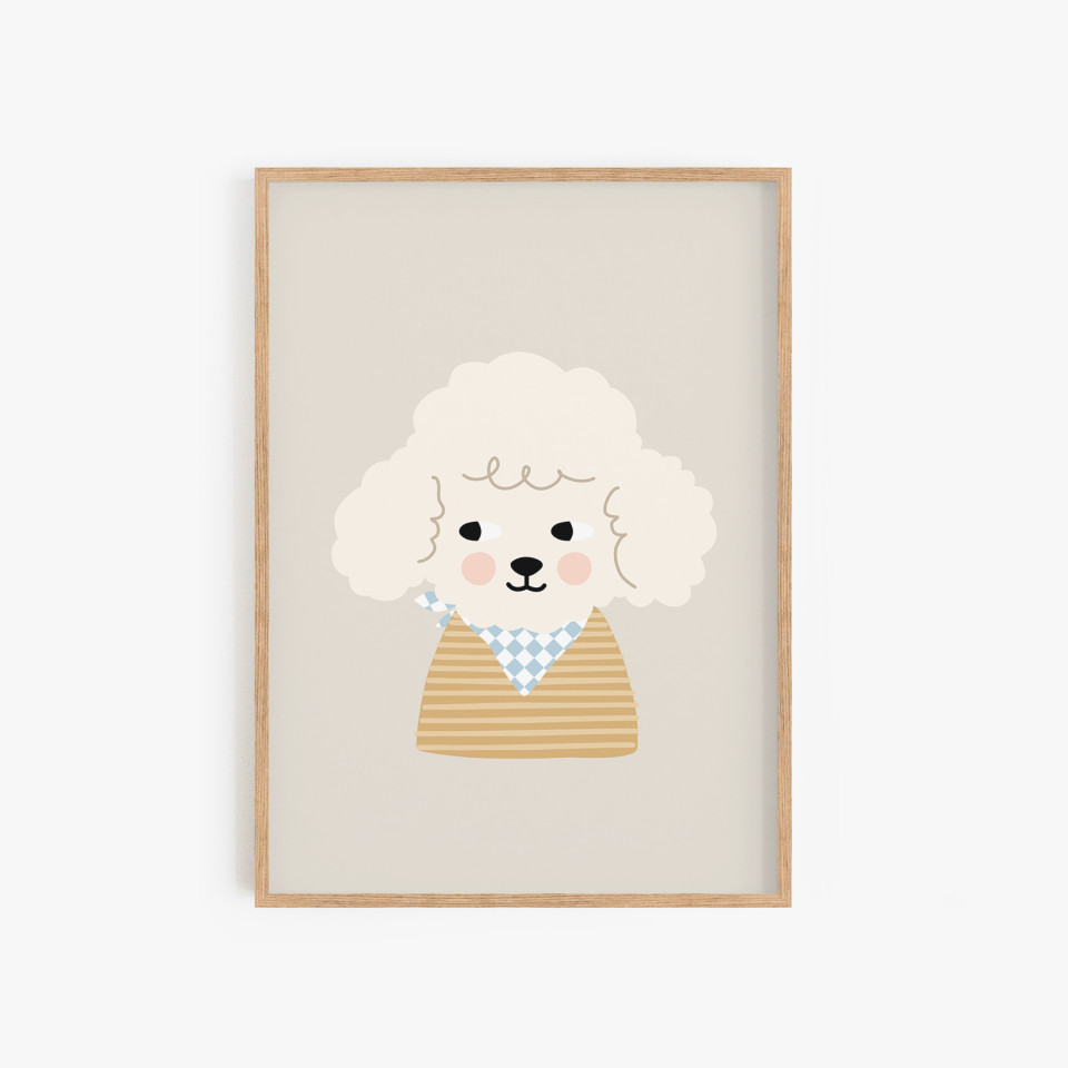Kids wall art | Poodle 