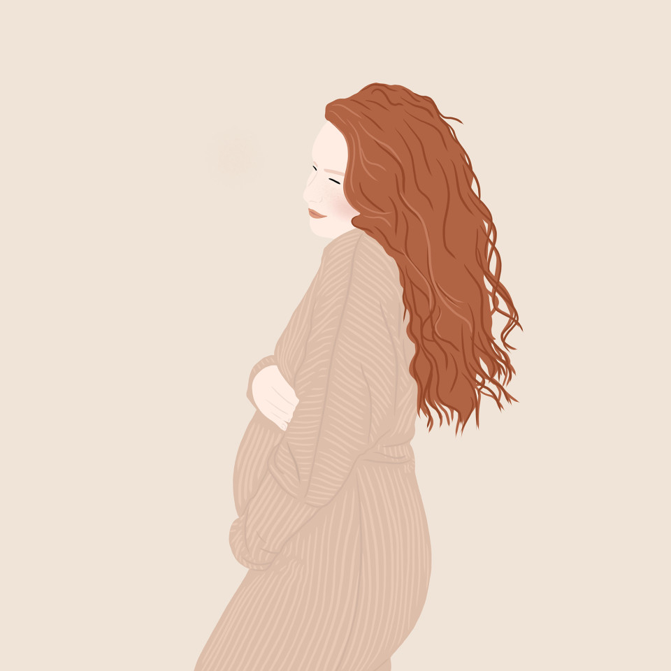 Custom individual portrait / Pregnancy portrait