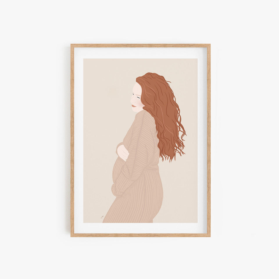 Custom individual portrait / Pregnancy portrait
