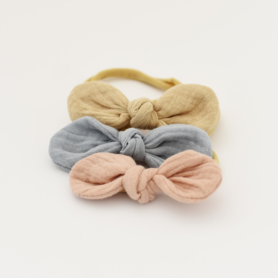 מארז שלישיית פפיונים חול, ורוד מעושן וכחול | סיכות או סרטים