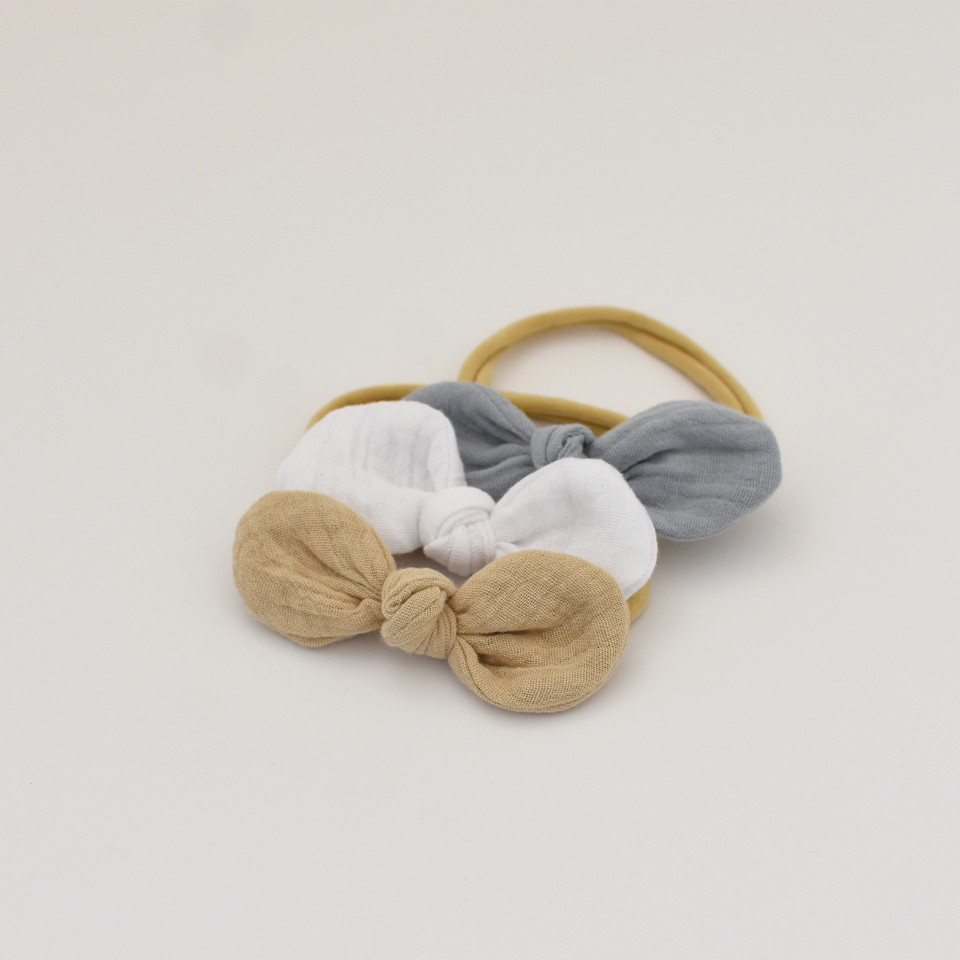 מארז שלישיית פפיונים כחול, לבן וחול | סיכות או סרטים