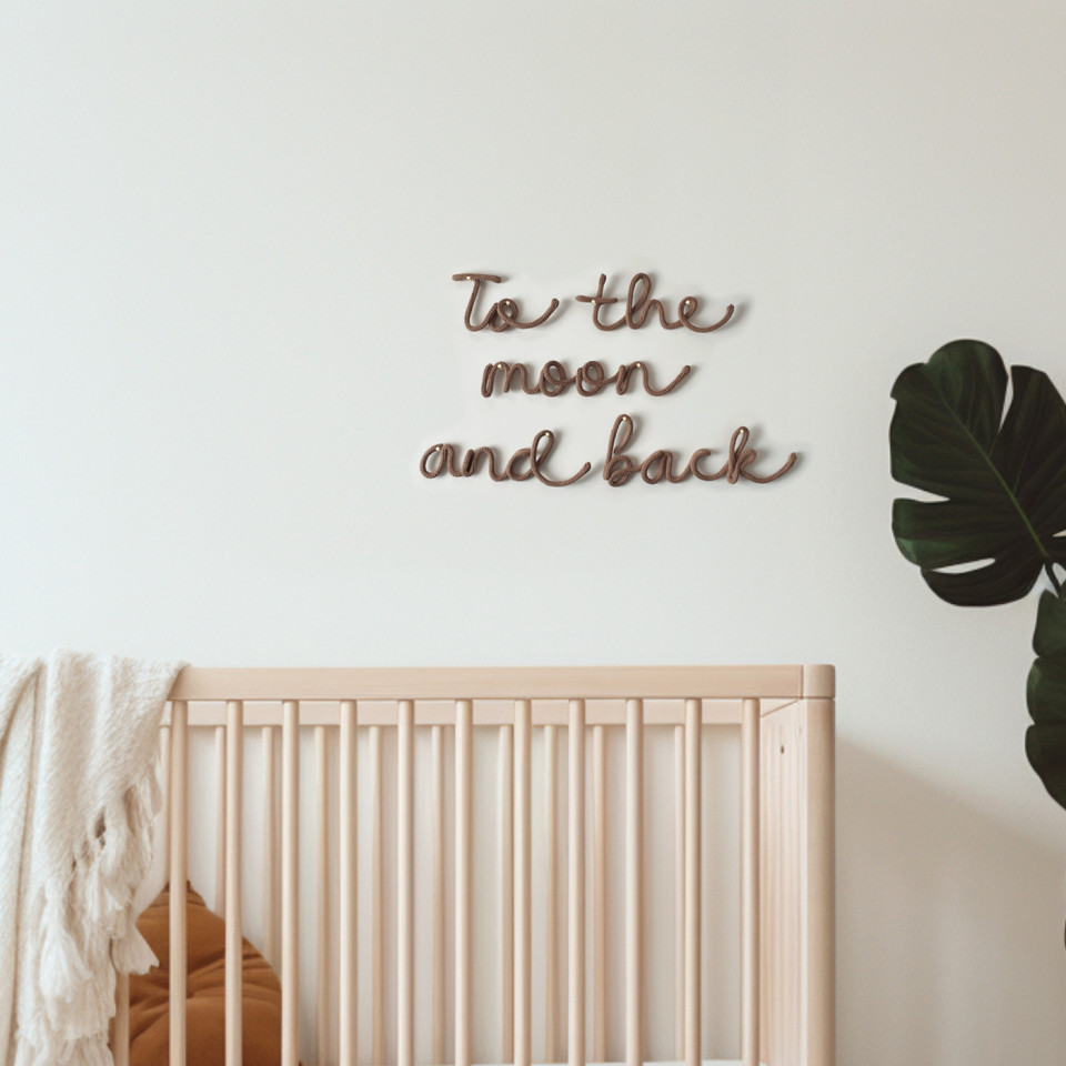 משפט השראה לחדר ילדים | To the moon and back 